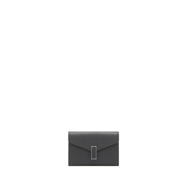 Valextra Iside Card Holder in Smokey Grey | Wallets & Purses | Coveti