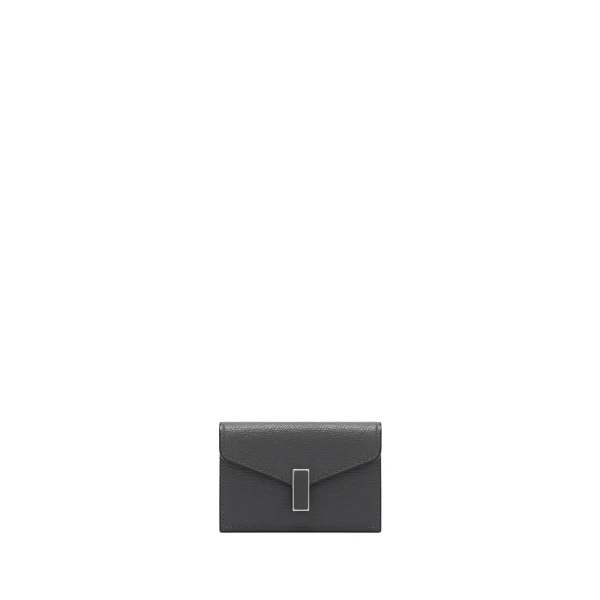 Valextra Iside Card Holder in Smokey Grey | Wallets & Purses | Coveti