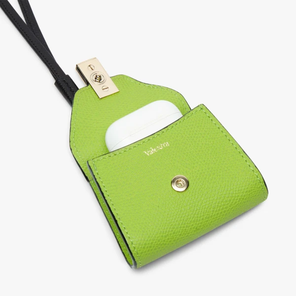 Valextra Iside Charm in Apple Green and Black | Bag charms | Coveti