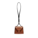 Valextra Iside Charm in Gold Brown and Black | Bag charms | Coveti