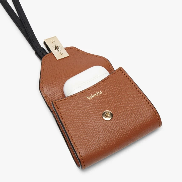 Valextra Iside Charm in Gold Brown and Black | Bag charms | Coveti