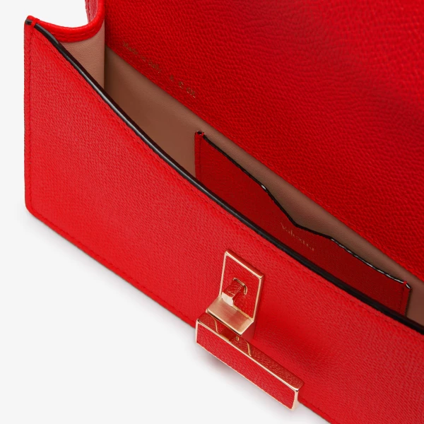 Valextra Iside Clutch with Chain Bag in Crimson Red | Clutch Bags | Coveti
