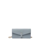 Valextra Iside Clutch with Chain Bag in Niagara Blue | Clutch Bags | Coveti