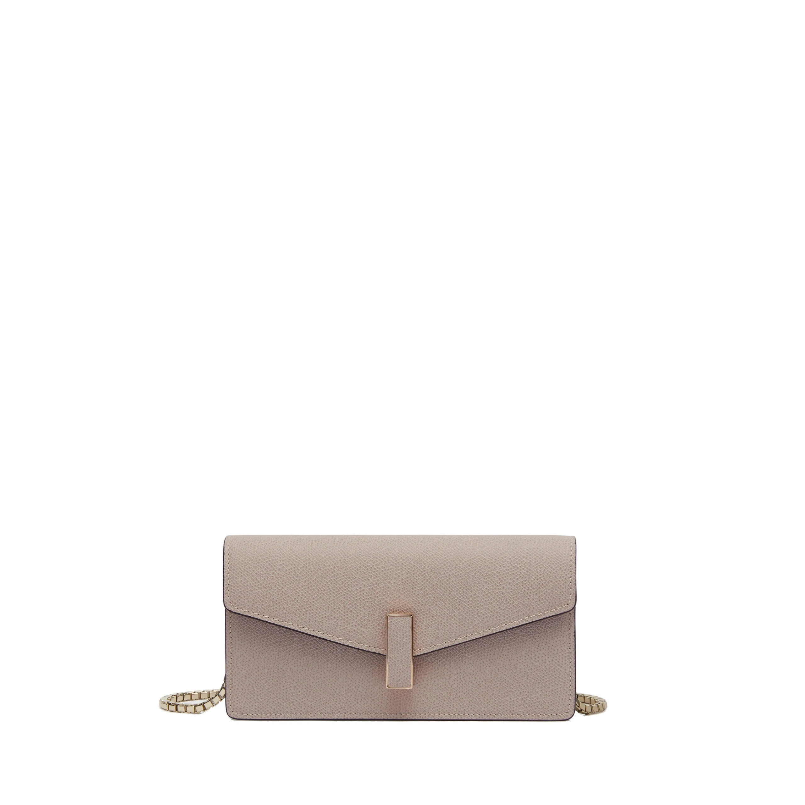 Valextra Iside Clutch with Chain Bag in Nude Pink Valextra Iside Clutch with Chain Bag in Nude Pink | Clutch Bags | Coveti