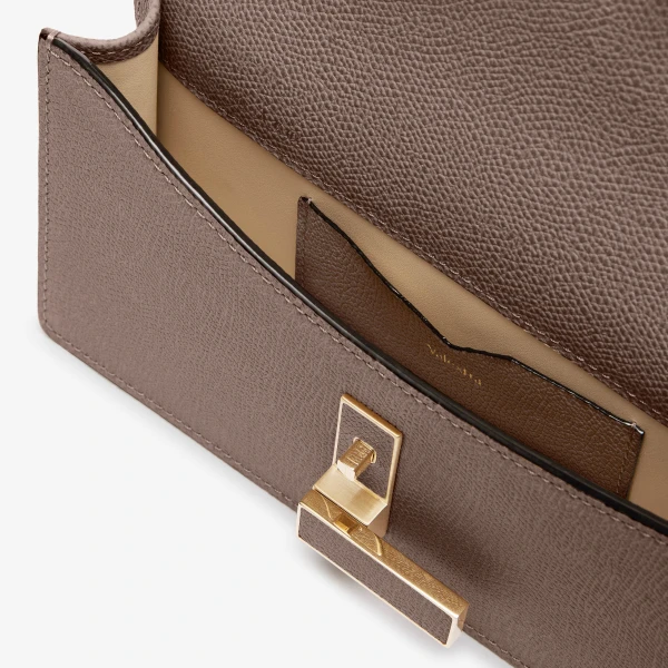 Valextra Iside Clutch with Chain Bag in Sahara Brown | Clutch Bags | Coveti