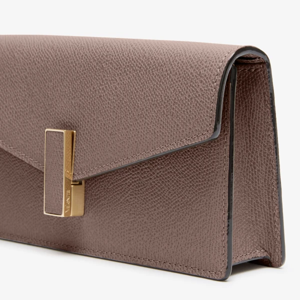 Valextra Iside Clutch with Chain Bag in Sahara Brown | Clutch Bags | Coveti