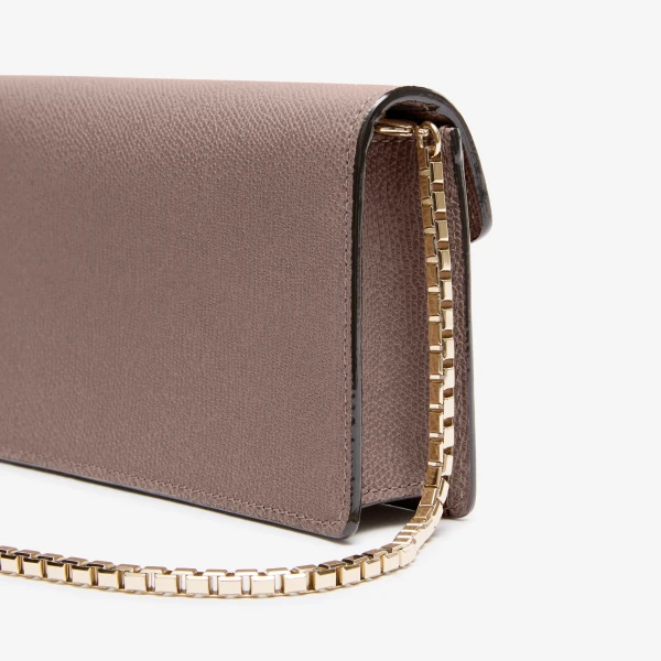 Valextra Iside Clutch with Chain Bag in Sahara Brown | Clutch Bags | Coveti