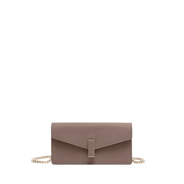 Iside Clutch with Chain Bag in Sahara Brown