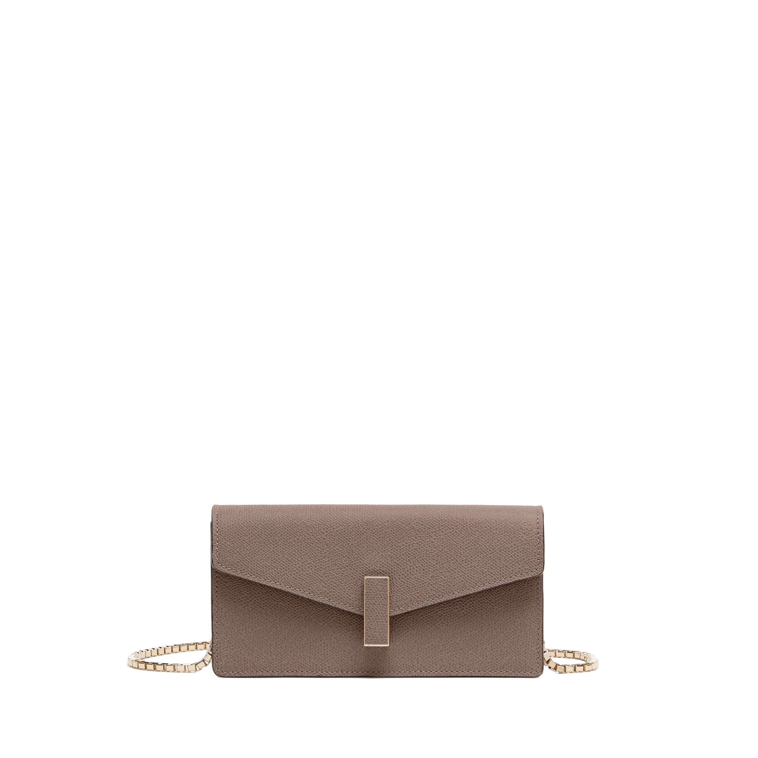 Valextra Iside Clutch with Chain Bag in Sahara Brown Valextra Iside Clutch with Chain Bag in Sahara Brown | Clutch Bags | Coveti