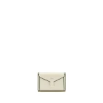Valextra Iside Compact Wallet with Coin Holder in Pergamena White | Wallets & Purses | Coveti