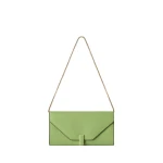 Valextra Iside Continental Purse with Chain in Aloe Green | Wallets & Purses | Coveti