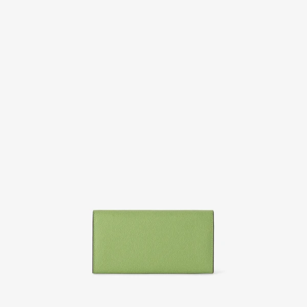 Valextra Iside Continental Purse with Chain in Aloe Green | Wallets & Purses | Coveti