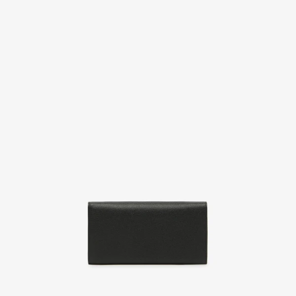 Valextra Iside Continental Purse with Chain in Black | Wallets & Purses | Coveti