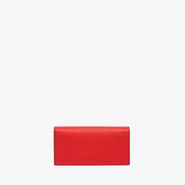 Valextra Iside Continental Purse with Chain in Crimson Red | Wallets & Purses | Coveti