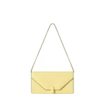 Valextra Iside Continental Purse with Chain in Mimosa Yellow | Wallets & Purses | Coveti