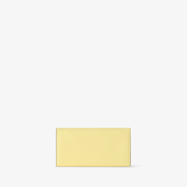 Valextra Iside Continental Purse with Chain in Mimosa Yellow | Wallets & Purses | Coveti