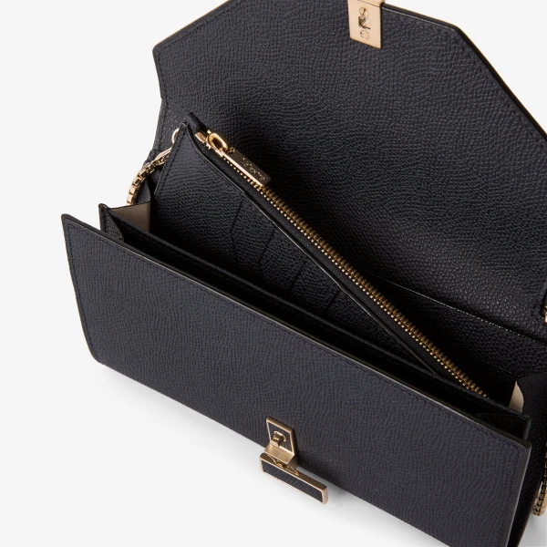 Valextra Iside Continental Purse with Chain in Night Blue | Wallets & Purses | Coveti