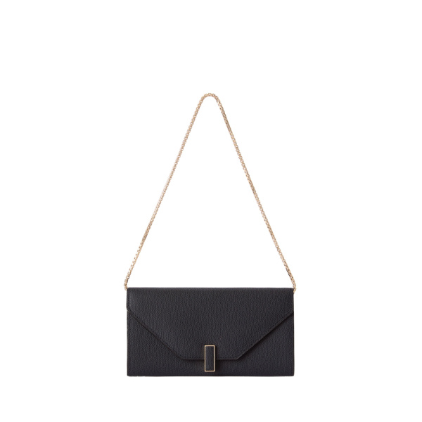 Valextra Iside Continental Purse with Chain in Night Blue | Wallets & Purses | Coveti