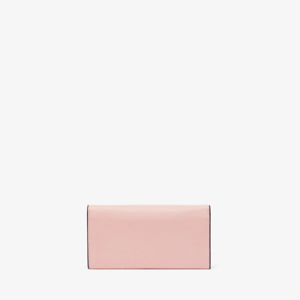 Valextra Iside Continental Purse with Chain in Peony Pink | Wallets & Purses | Coveti