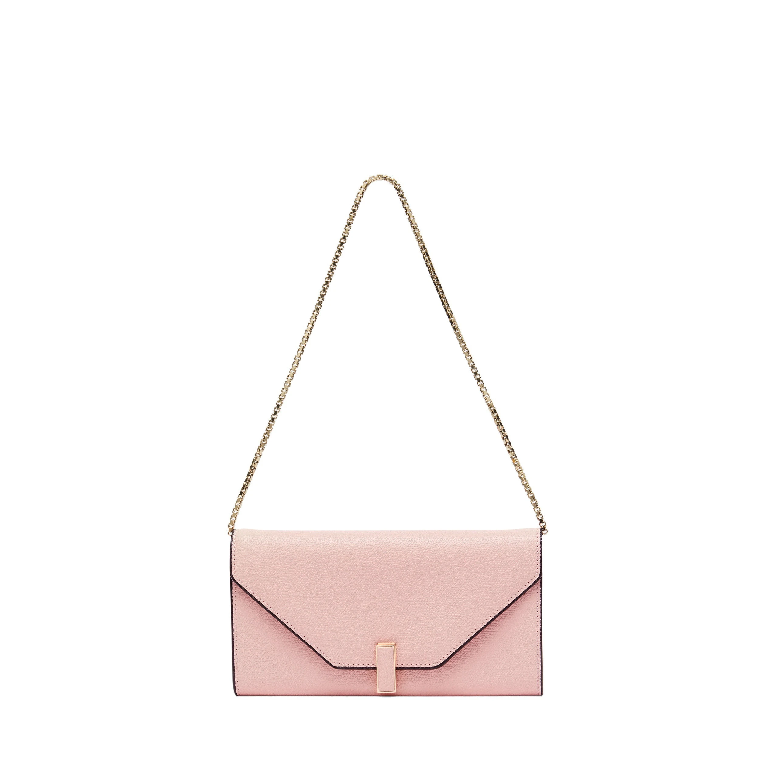 Valextra Iside Continental Purse with Chain in Peony Pink Valextra Iside Continental Purse with Chain in Peony Pink | Wallets & Purses | Coveti
