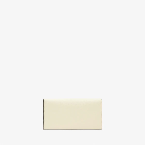 Valextra Iside Continental Purse with Chain in Pergamena White | Wallets & Purses | Coveti