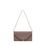 Valextra Iside Continental Purse with Chain in Sahara Brown | Wallets & Purses | Coveti