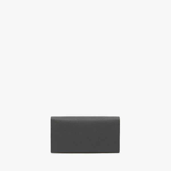 Valextra Iside Continental Purse with Chain in Smokey Grey | Wallets & Purses | Coveti