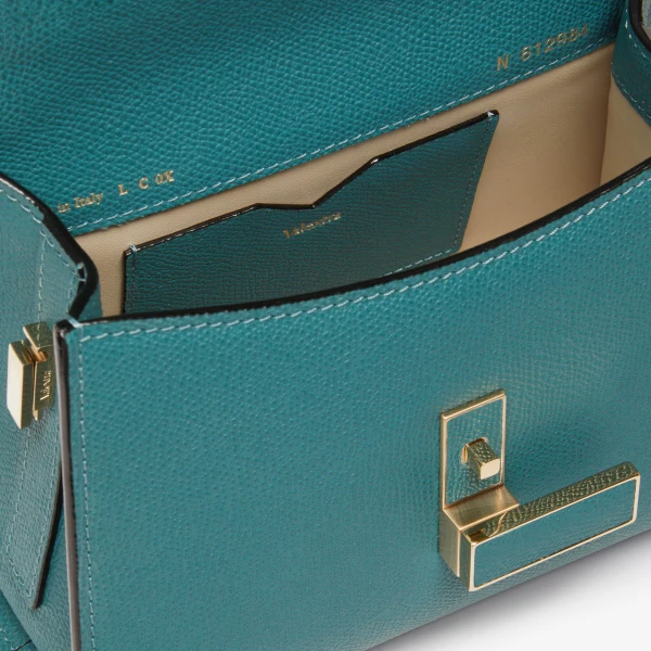 Valextra Iside Crossbody Micro Bag in Bottle Green | Shoulder & Crossbody Bags | Coveti