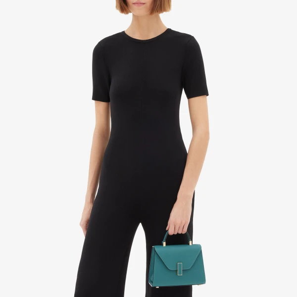 Valextra Iside Crossbody Micro Bag in Bottle Green | Shoulder & Crossbody Bags | Coveti