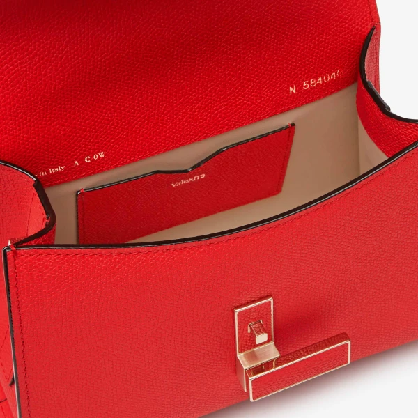 Valextra Iside Crossbody Micro Bag in Crimson Red | Shoulder & Crossbody Bags | Coveti