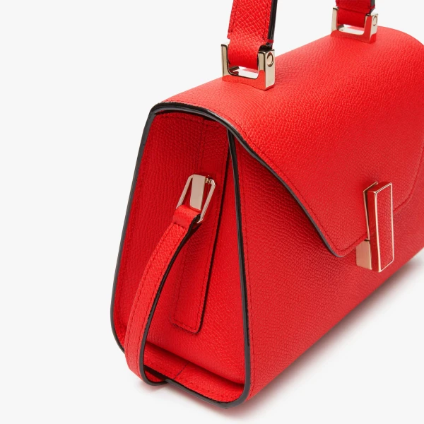 Valextra Iside Crossbody Micro Bag in Crimson Red | Shoulder & Crossbody Bags | Coveti