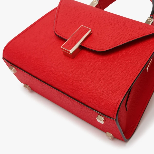 Valextra Iside Crossbody Micro Bag in Crimson Red | Shoulder & Crossbody Bags | Coveti