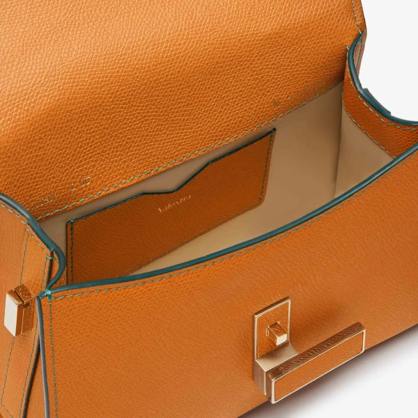 Valextra Iside Crossbody Micro Bag in Havana Brown | Shoulder & Crossbody Bags | Coveti