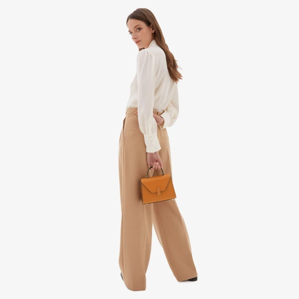 Valextra Iside Crossbody Micro Bag in Havana Brown | Shoulder & Crossbody Bags | Coveti