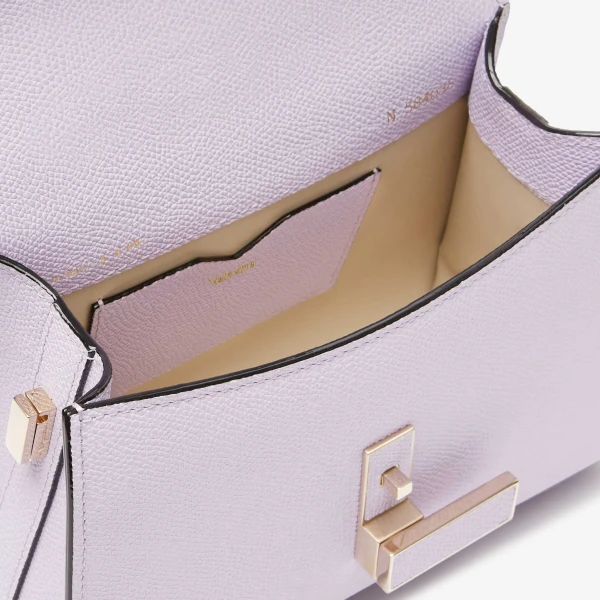 Valextra Iside Crossbody Micro Bag in Wisteria Pink | Shoulder & Crossbody Bags | Coveti