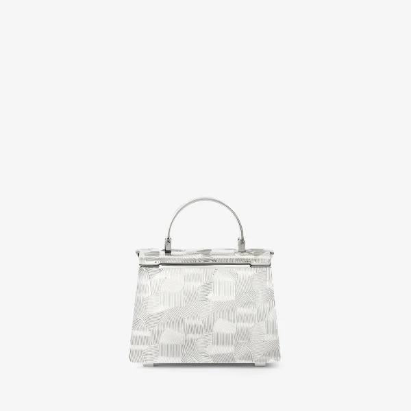 Valextra Iside Crossbody Minaudiere Bag in Silver | Shoulder & Crossbody Bags | Coveti
