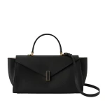 Valextra Iside Editor Top Handle Medium Bag in Black | Totes & Top-Handle Bags | Coveti