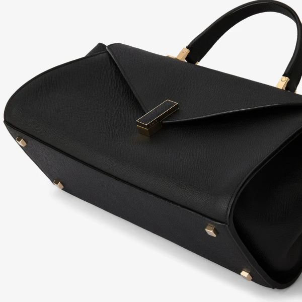 Valextra Iside Editor Top Handle Medium Bag in Black | Totes & Top-Handle Bags | Coveti