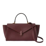Valextra Iside Editor Top Handle Medium Bag in Claret Red | Totes & Top-Handle Bags | Coveti