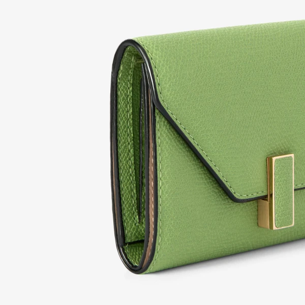 Valextra Iside Fold Wallet in Aloe Green | Wallets & Purses | Coveti
