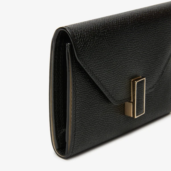 Valextra Iside Fold Wallet in Black | Wallets & Purses | Coveti