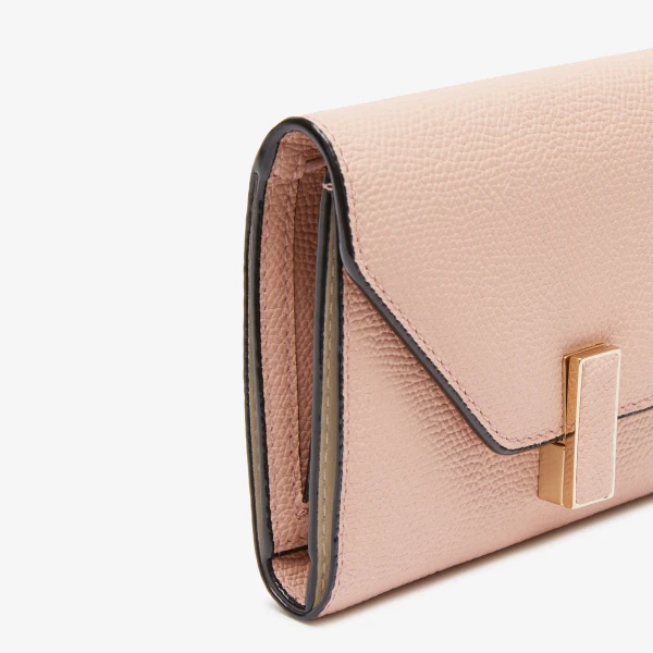 Valextra Iside Fold Wallet in Bonne Mine Pink | Wallets & Purses | Coveti