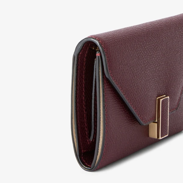 Valextra Iside Fold Wallet in Claret Red | Wallets & Purses | Coveti