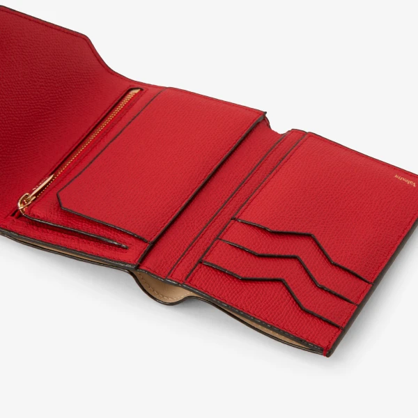 Valextra Iside Fold Wallet in Crimson Red | Wallets & Purses | Coveti