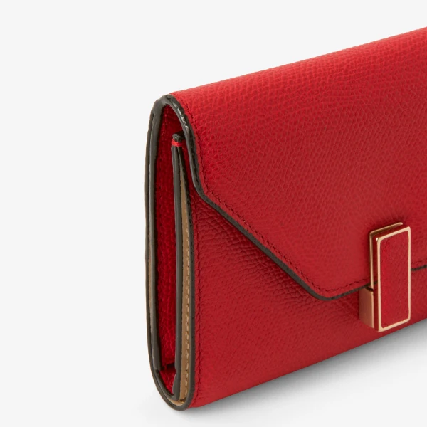 Valextra Iside Fold Wallet in Crimson Red | Wallets & Purses | Coveti