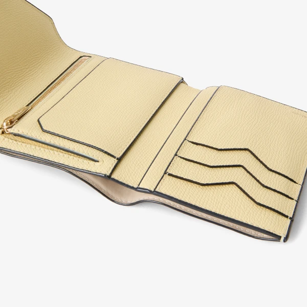 Valextra Iside Fold Wallet in Mimosa Yellow | Wallets & Purses | Coveti
