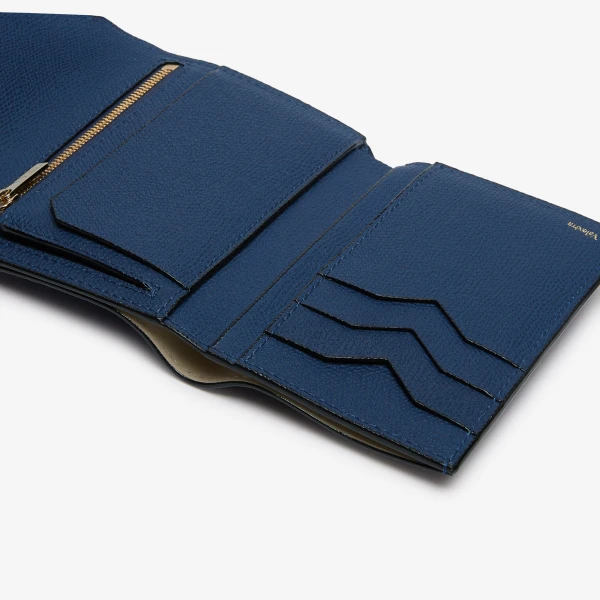Valextra Iside Fold Wallet in Sapphire Blue | Wallets & Purses | Coveti