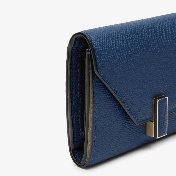 Valextra Iside Fold Wallet in Sapphire Blue | Wallets & Purses | Coveti