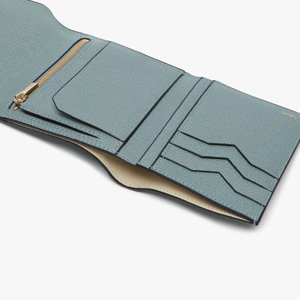 Valextra Iside Fold Wallet in Smokey Blue | Wallets & Purses | Coveti
