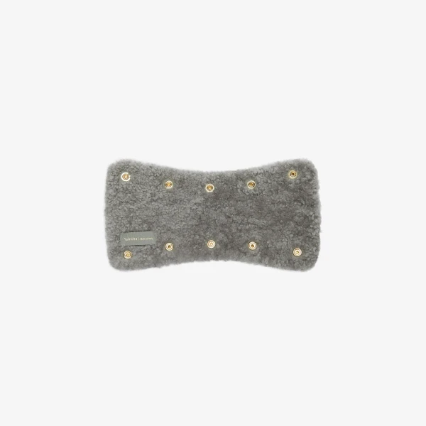 Valextra Iside Fur Handle Cover in Cement Grey | Bag Accessories | Coveti
